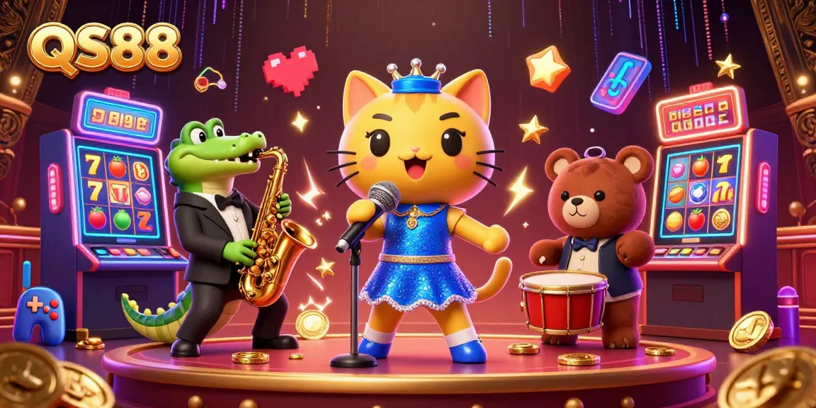 Experience the vibrant energy of QS88 with lively characters and thrilling gambling elements.