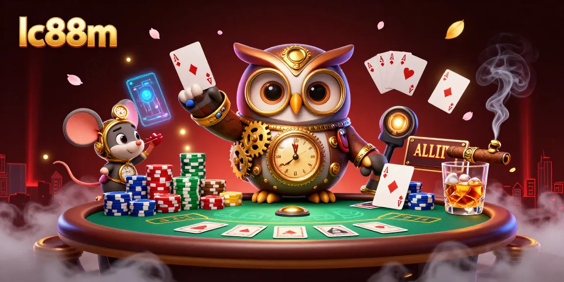 Join the fun at lc88m, featuring vibrant virtual gaming elements, poker tables, and an enchanting atmosphere.