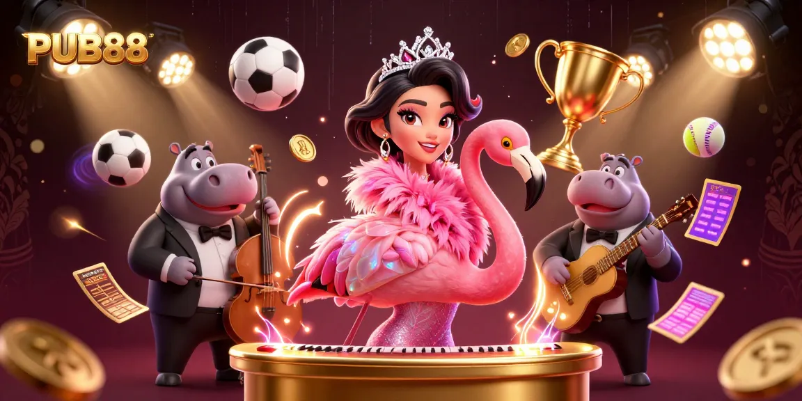 Experience the excitement of PUB88 casino with vibrant characters and dynamic gaming elements.