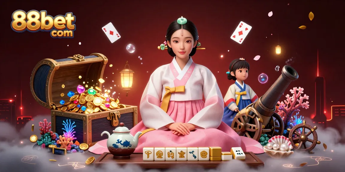 Experience thrilling games at 88bet com with a captivating casino scene, featuring premium gaming elements.