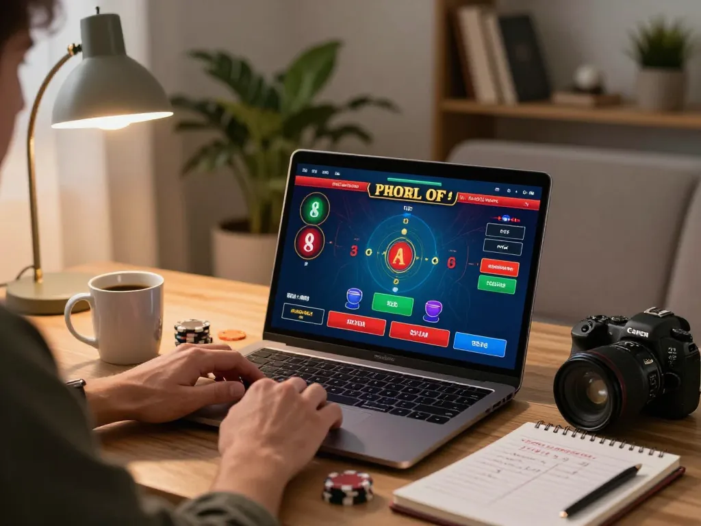 Experience engaging live dealer blackjack gaming with vb88 in a cozy home setup.