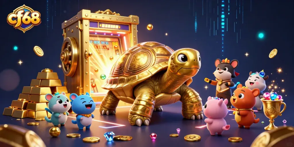 cf68 invites players to experience vibrant 3D casino adventures with a golden tortoise pinball!