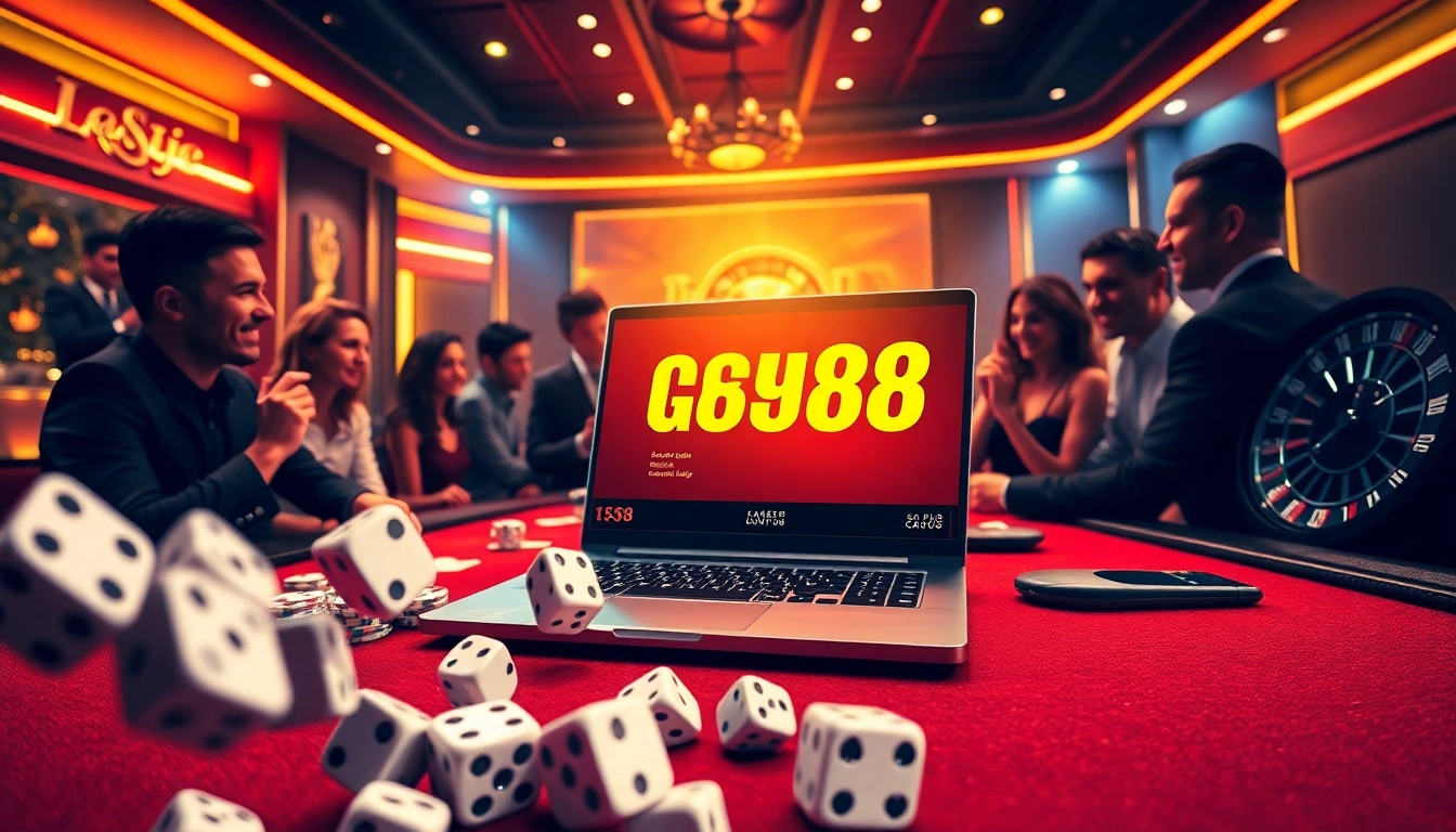 Players enjoying a poker game at nhà cái lucky88, showcasing high stakes and excitement.