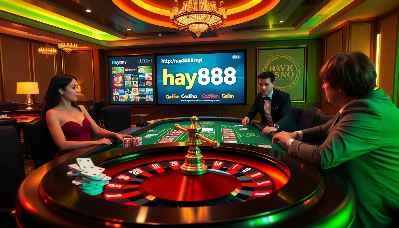 Experience thrilling gameplay at https://hay88.my/ with vibrant casino scenes filled with excitement and opportunity.