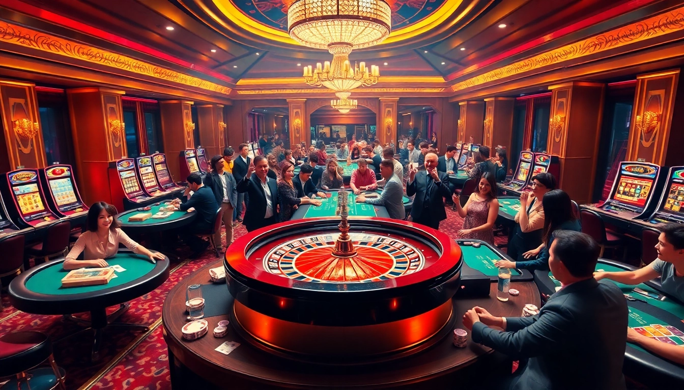 Experience thrilling gameplay at https://max88.faith/ with luxurious casino action surrounded by excited players.