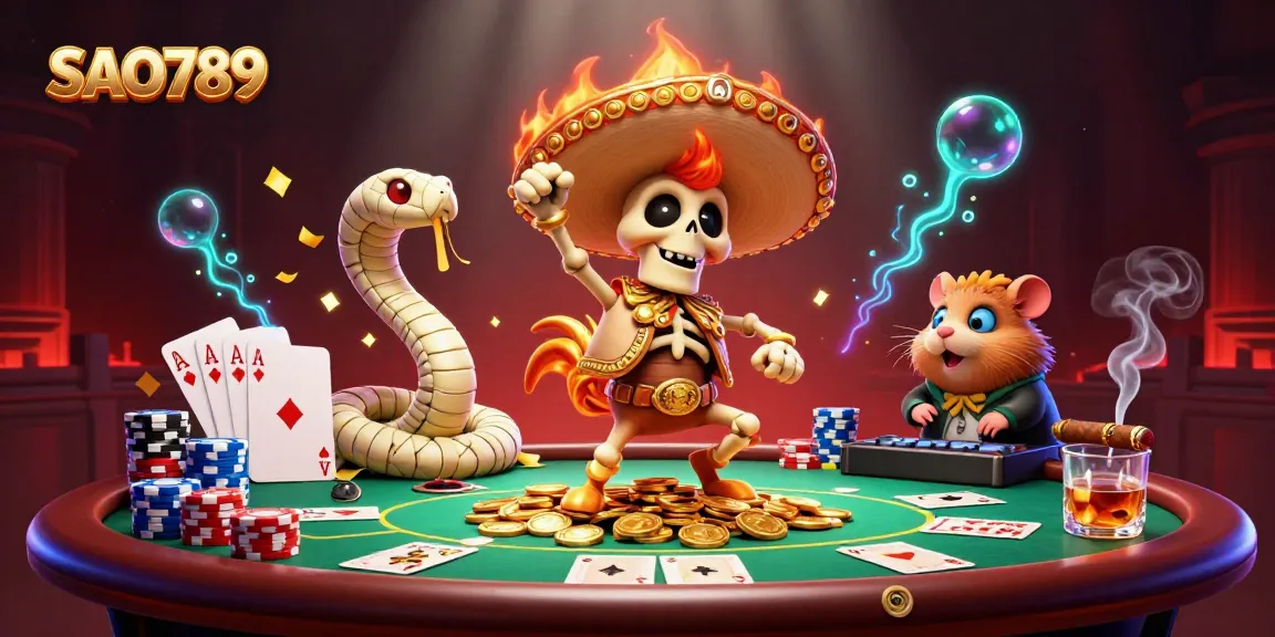 Experience the exciting wins at SAO789 with dynamic characters and vibrant casino elements.