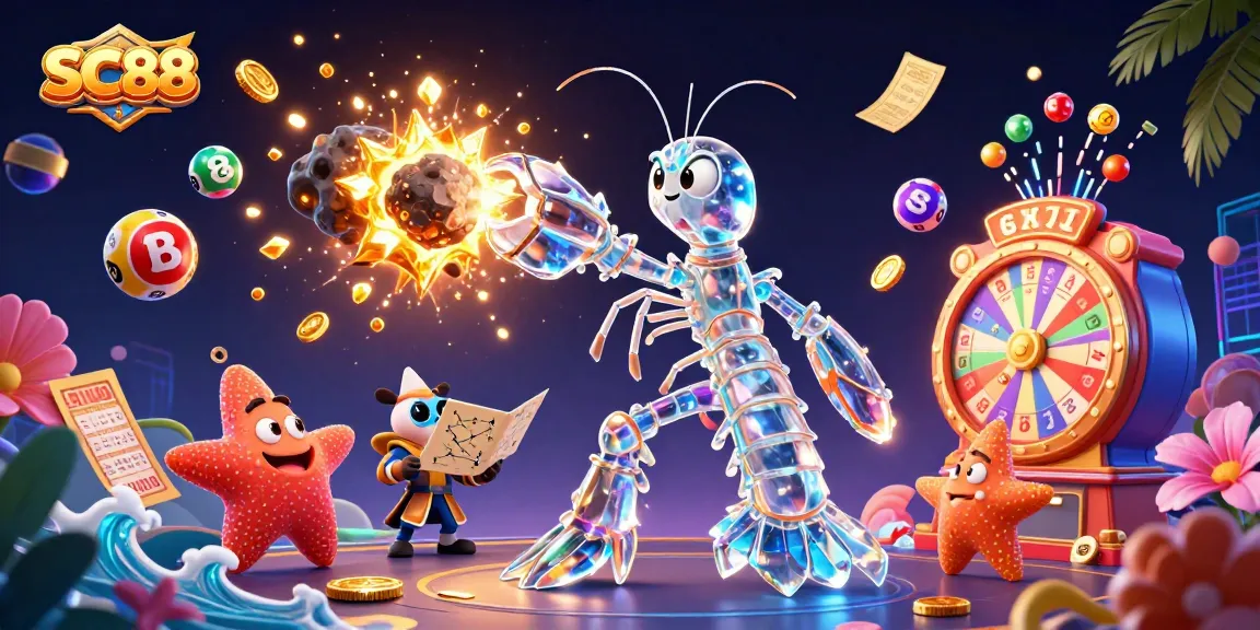 Immerse in the vibrant universe of SC88 as the galactic samurai mantis shrimp battles through riches and adventure.