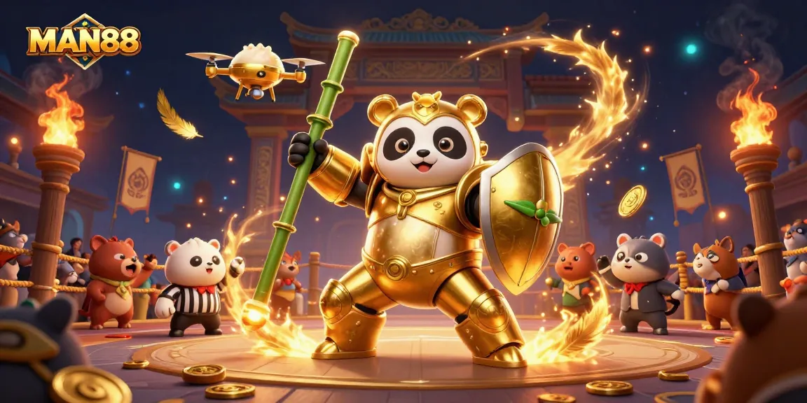 Experience the thrill of MAN88 gaming action in a high-energy 3D casino arena.